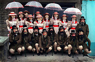 Tepito Grupo con Parasoles