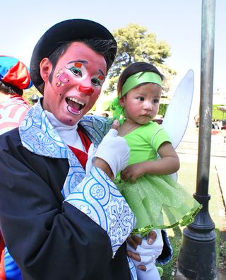 Payaso con su Hija