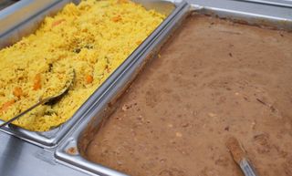 Buffet with Beans and Rice