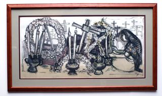 Juan Torres Panteón Oleo Acuareleado Juan Torres Panteón Oleo Acuareleado