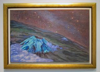 Atl Cráter y la Vía Láctea 1960 Óleo y Atl Color sobre Masonite Colección Particular Cortesía Galería Arvil Atl Cráter y la Vía Láctea 1960 Óleo y Atl Color sobre Masonite Colección Particular Cortesía Galería Arvil