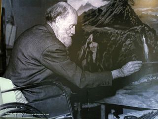 Atl Foto por Ricardo Salazar de Gerardo Murillo Pintando el Valle de Pihuamo 1952 Atl Foto por Ricardo Salazar de Gerardo Murillo Pintando el Valle de Pihuamo 1952