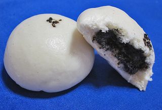 Rico Steamed Black Sesame Buns Rico Steamed Black Sesame Buns