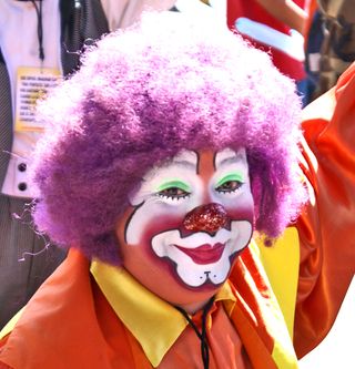 Payaso Peluca Morada