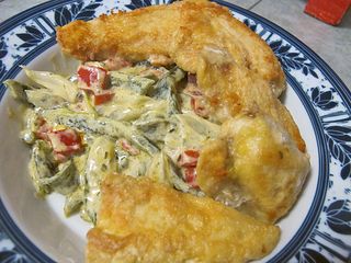 Rajas con Pollo en Plato Rajas con Pollo en Plato