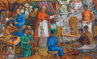 Don Vasco Utopia Detalle del Mural Don Vasco Utopia Detalle del Mural