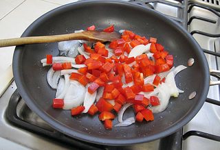 Rajas Chile Morrón y Ceballo en Sartén Rajas Chile Morrón y Ceballo en Sartén