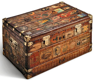 Vintage Steamer Trunk with Labels Pinterest Vintage Steamer Trunk with Labels Pinterest