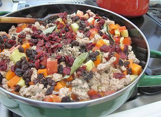 Picadillo All Ingredients in Pot Picadillo All Ingredients in Pot