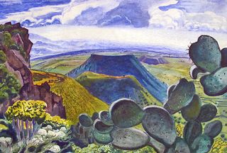 Atl Valle de México desde el Sur 1931 Óleo sobre Tela Colección Particular