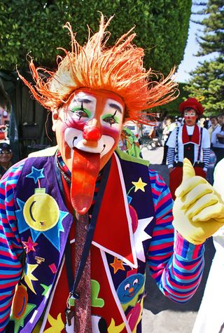 Payaso Peluca Color Naranja