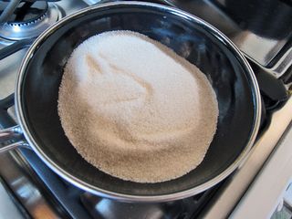 Flan Sugar at Beginning Flan Sugar at Beginning