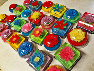 3-D Flores de Gelatina 3-D Flores de Gelatina