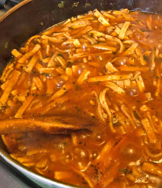 Sopa de Tiritas en Caldillo Sopa de Tiritas en Caldillo